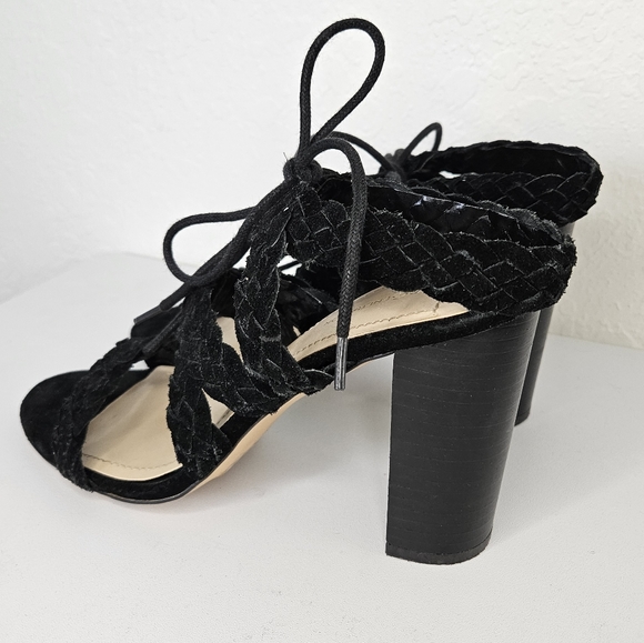 Bcbgeneration Suede Braided Lace up Heels - Picture 4 of 8